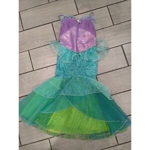 Disney Castle Collection Ariel Mermaid Costume Dress Purple Teal Girls Size 9/10
